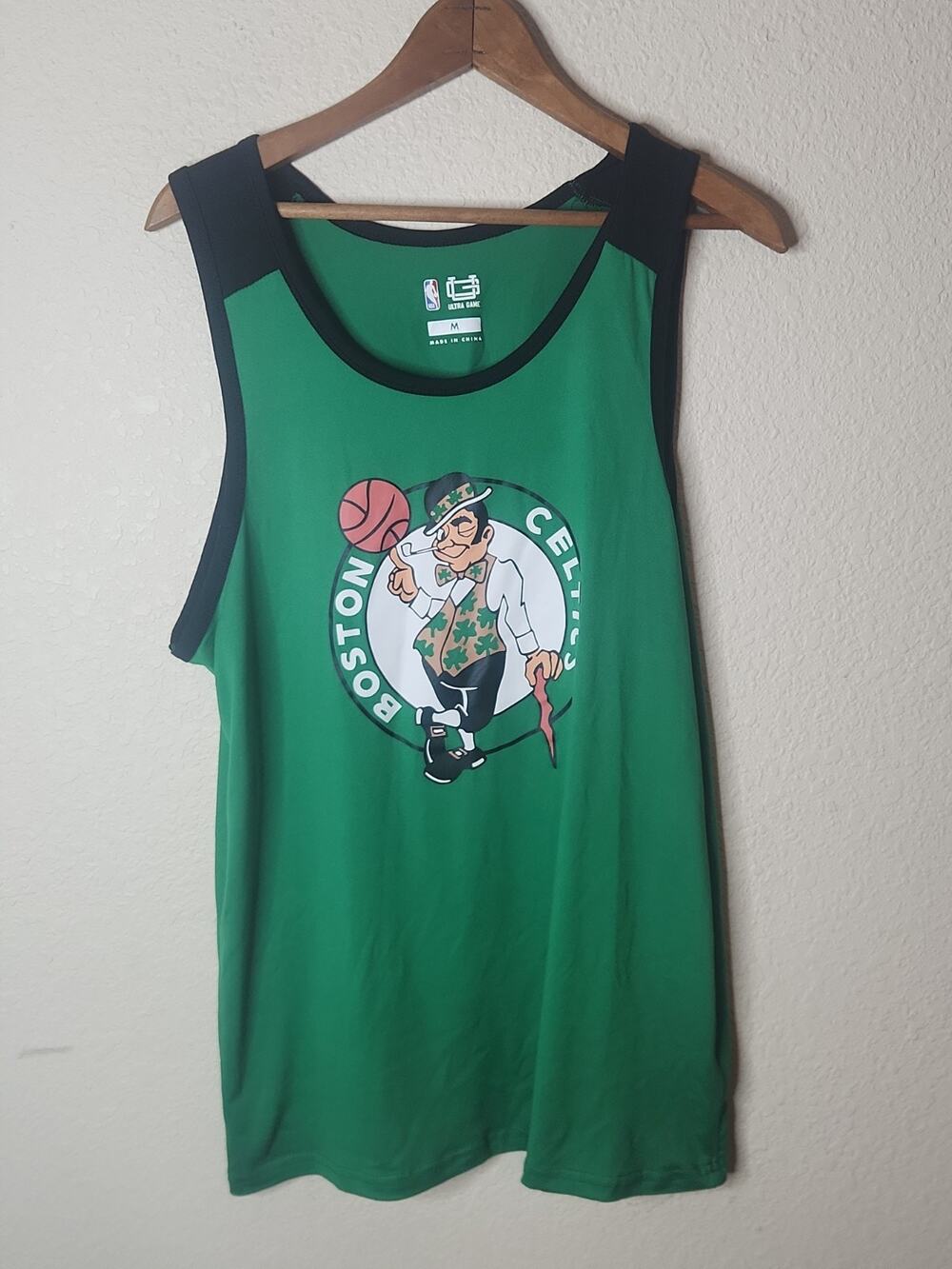 Ultra GAME Boston Celtics NBA Jersey Green Mesh Tank Top Size MEDIUM